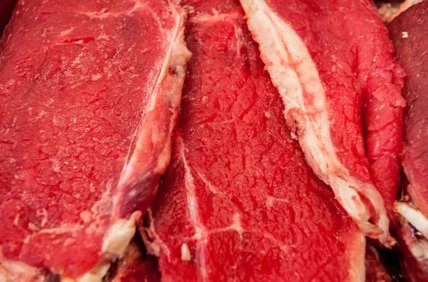 Red meat background texture Foto stock