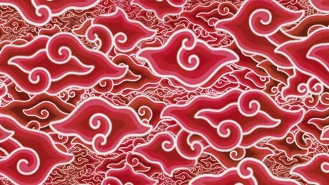 Red Mega Mendung Loop Stock Footage 288677754