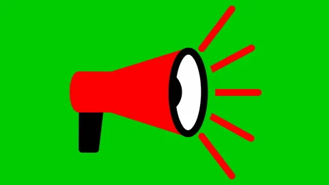 Red megaphone green 2 Video stock 149807296