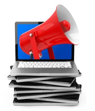 The red megaphone Stock Illustration