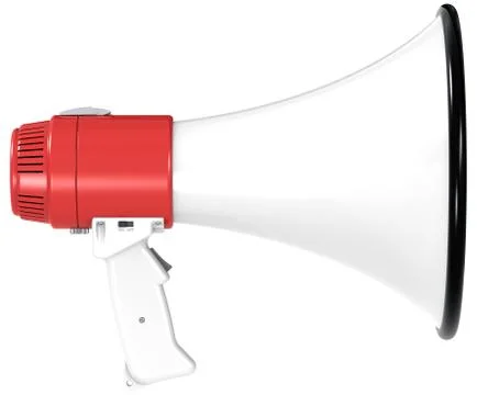 Red Megaphone. Illustrazione stock