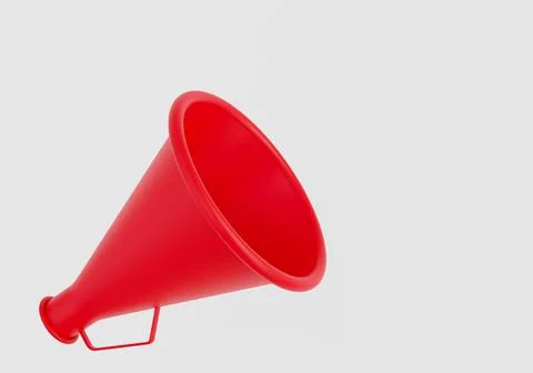 Red megaphone isolated Illustrazione stock