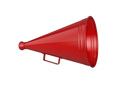 Red megaphone isolated on white Stock Illustration