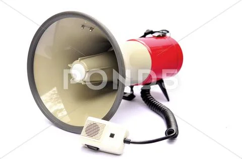 Red megaphone Stock Photos