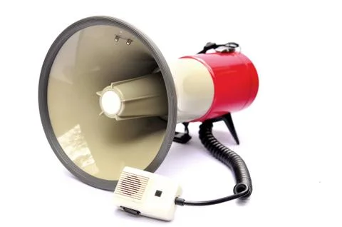Red megaphone Stock Photos