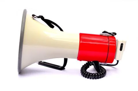 Red megaphone Stock Photos