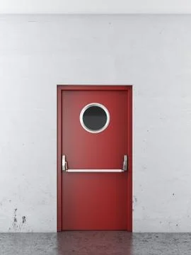 Red ?mergency exit door Stock Illustration