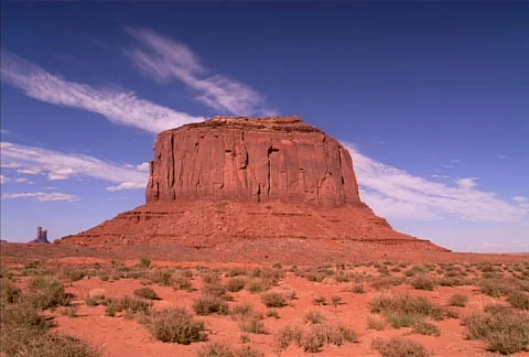 Red Mesa Monument Valley NTSC Stock Footage 537357