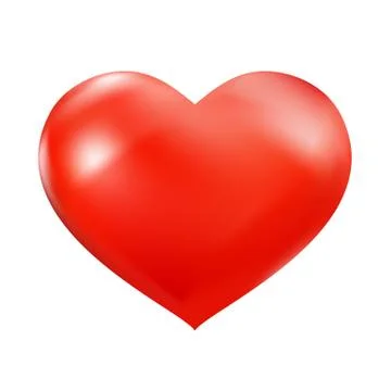Red mesh heart with reflections and glare Illustrazione stock