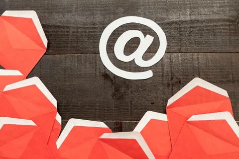 Red message Stock Photos