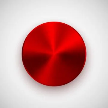 Red Metal Abstract Technology Circle Geometric Badge Stock Illustration