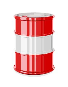 Red metal barrel. Stock Illustration