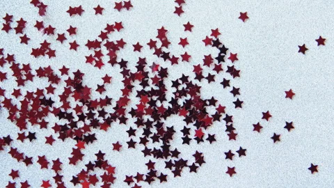Red metal stars  Stock Footage 260394196