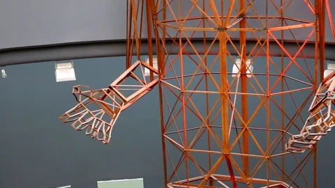 Red metal structure 動画素材 87137168