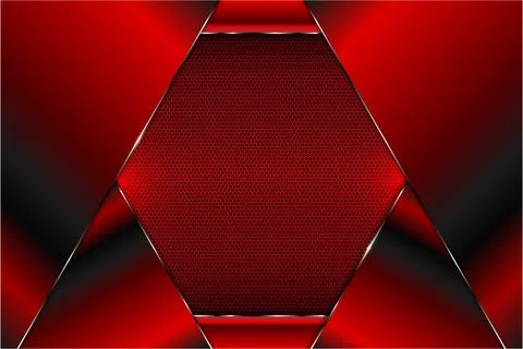 Red metal technology background. Stock Illustration