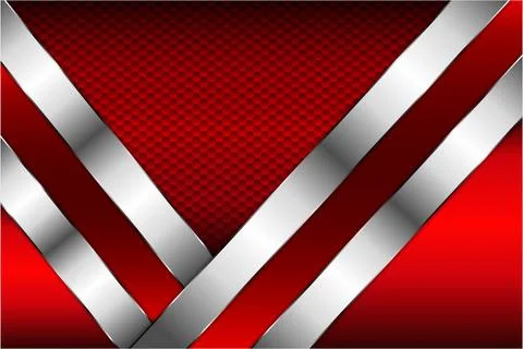 Red metal technology with hexagon pattern. Stock Illustration