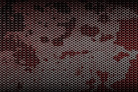 Red metallic mesh background texture Stock Illustration