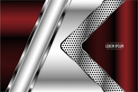 Red metallic with perforated texture. Stock Illustration