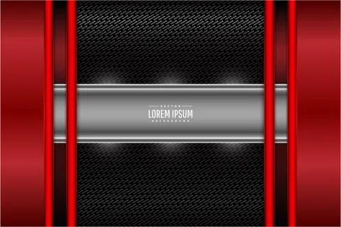 Red metallic technology background. Stock Illustration