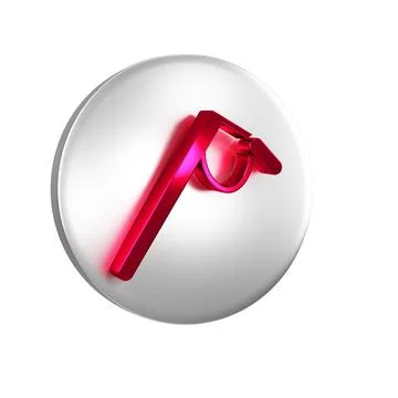 Red Microphone icon isolated on transparent background. On air radio mic micr Illustrazione stock