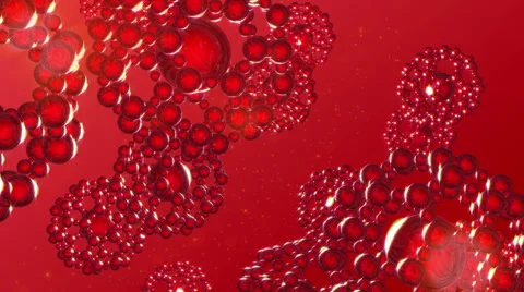 Red Microscopic Universe Stock Footage 40613735