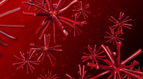 Red Microscopic Universe Stockbeeldmateriaal 40666132