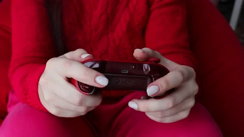 Red Microsoft Xbox One Gamepad. Stock Footage 229461908