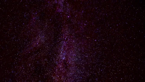 Red milky way - night sky - stars, comets - time lapse - background galaxy Stock Footage 146098567