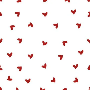 Red mini heart vector Seamless pattern Stock Illustration