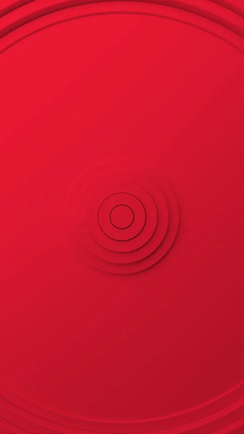 Red Minimal Concentric Circles Vertical Looping Abstract 3D Background. 3D Vidéo 331280357