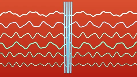 Red Minimalist Liquid Wave Background Motion Loop Stock Footage 333587011