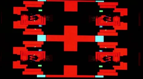 Red mirror shapes VJ loop Video stock 67962771