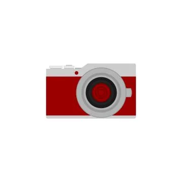 Red Mirrorless camera vector illustration Stock Illustration