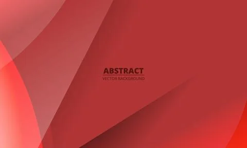 Red modern abstract background with geometric shapes and shadows Stock Illustration