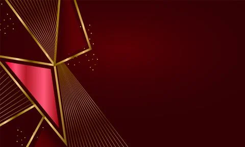 Red modern abstract triangle design background Stock Illustration