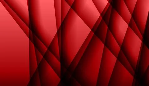 Red modern backdrop with stripes and shadow. Stock Illustration