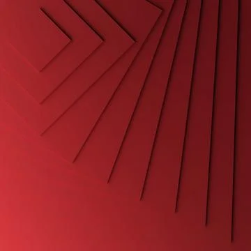 Red modern background with three dimensional steps, 3d rendering Stock Illustration