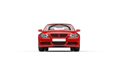 Red Modern Car - Front View Ilustración de archivo