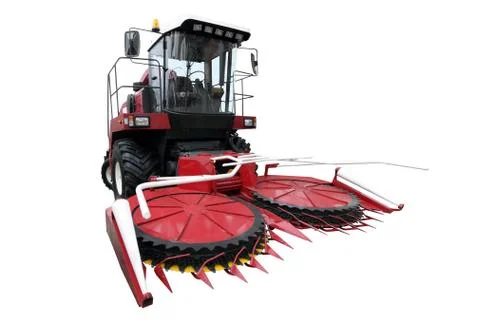 Red modern combine Stock Photos