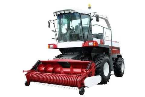 Red modern combine Stock Photos