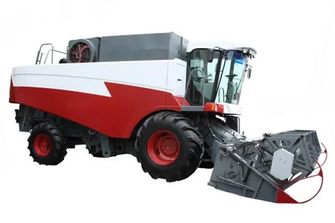 Red modern combine Stock Photos