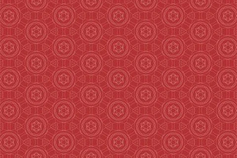 Red Modern geometric seamless pattern. For design, page fill, wallpaper. Stock Illustration