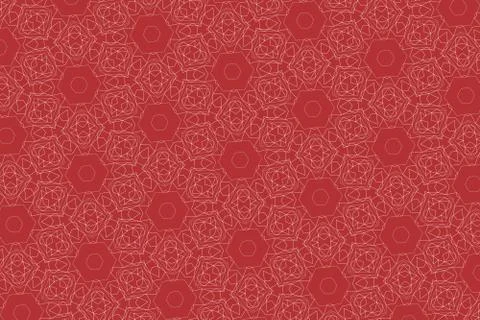 Red Modern geometric seamless pattern. For design, page fill, wallpaper. Stock Illustration