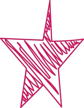 Red Modern Geometric Star. Vector Background Stock Illustration