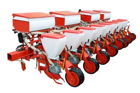 Red modern seeder Stock Photos