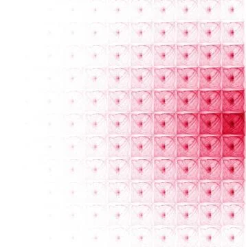 Red modular pattern on white Illustrazione stock