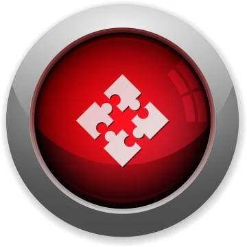 Red modules button Illustrazione stock