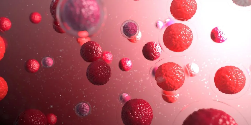 Red Molecular Stock Illustration
