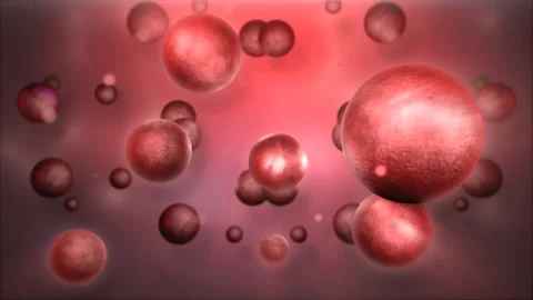 Red molecule background Video stock 164914239