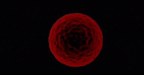 Red Molecule or Bacterium Stock Footage 58618260